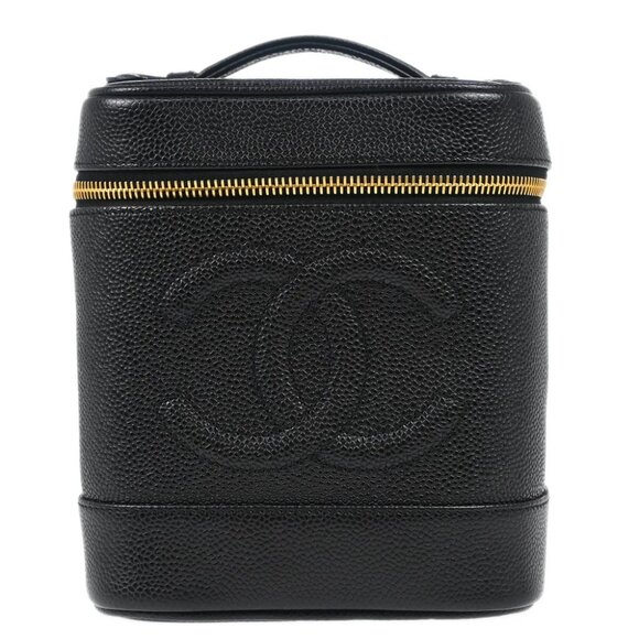 Chanel Black Calfskin Timeless Vanity Handbag 184758 - Picture 1 of 10
